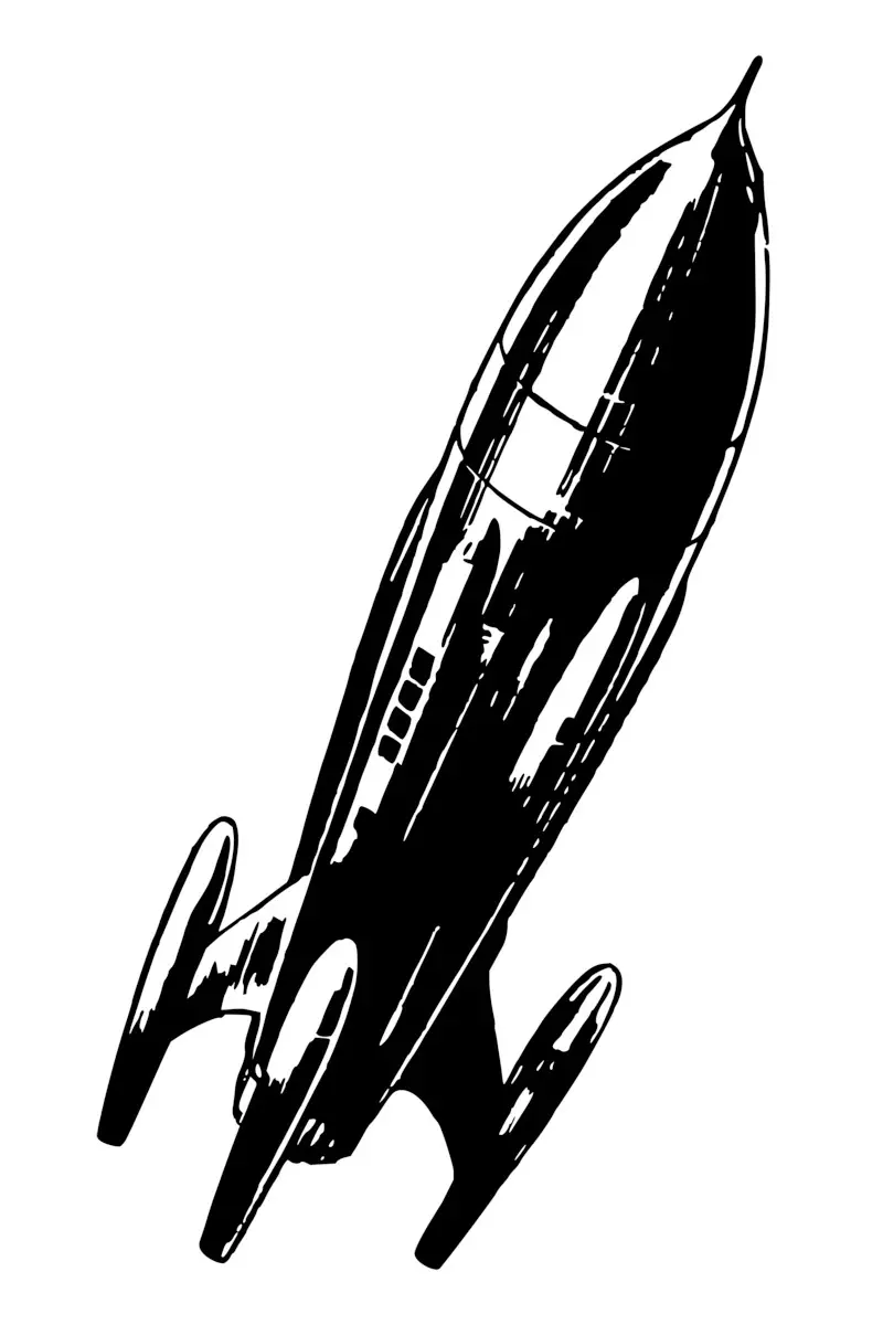 Spaceship Rocket Simple Drawing Ideas